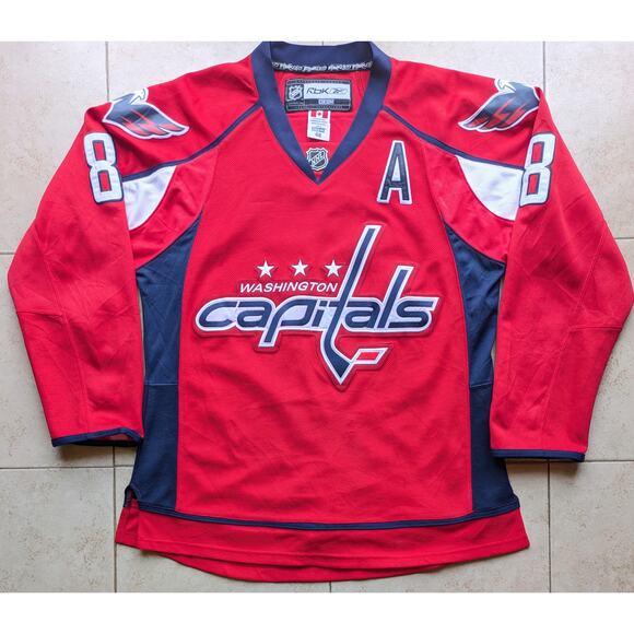 OVECHKIN Washington Capitals 2000s RBK Edge 7187A authentic jersey 48 M red NHL - Picture 3 of 13
